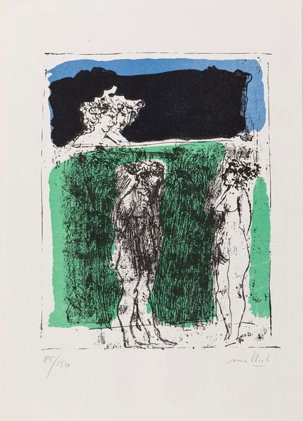 Carlo Mattioli : Senza titolo  - Asta Grafica e Multipli d'Autore - Associazione Nazionale - Case d'Asta italiane