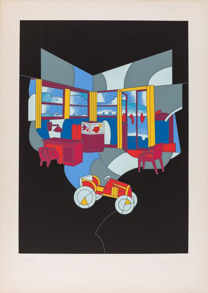 Ugo Nespolo : Senza titolo (Interno)  - Asta Grafica e Multipli d'Autore - Associazione Nazionale - Case d'Asta italiane