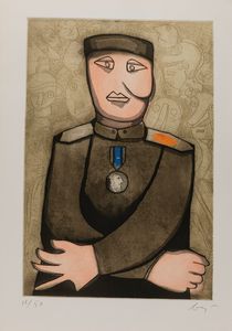 ENRICO BAJ : Folle  - Asta Grafica e Multipli d'Autore - Associazione Nazionale - Case d'Asta italiane