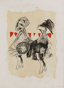 Francesco Guerreschi : Cinque litografie a colori  - Asta Grafica e Multipli d'Autore - Associazione Nazionale - Case d'Asta italiane