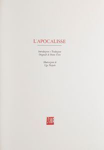 Ugo Nespolo : L'Apocalisse  - Asta Grafica e Multipli d'Autore - Associazione Nazionale - Case d'Asta italiane