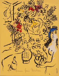 Marc Chagall - litografia a colori su invito per l'inaugurazione della Fondazione Maeght