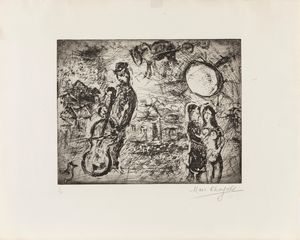 Marc Chagall - Le Vioncelliste du Village