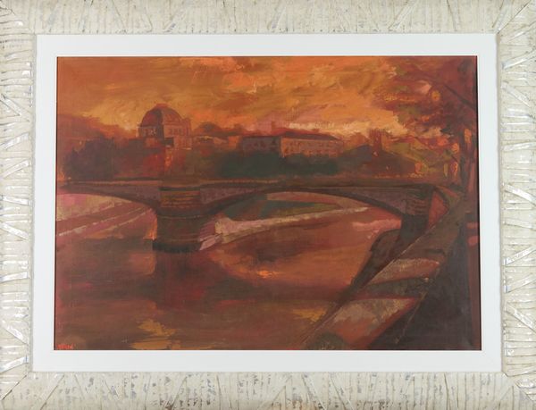 Ugo Attardi : Ponte sul Tevere  - Asta Arte Moderna e Contemporanea - Associazione Nazionale - Case d'Asta italiane