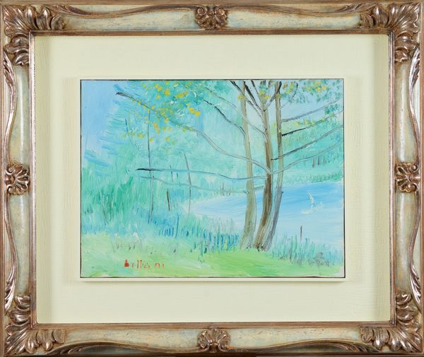 Umberto Lilloni : Paesaggio Lacustre  - Asta Arte Moderna e Contemporanea - Associazione Nazionale - Case d'Asta italiane