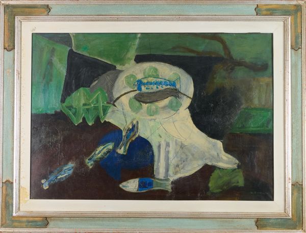 Bruno Cassinari : Natura morta con pesce  - Asta Arte Moderna e Contemporanea - Associazione Nazionale - Case d'Asta italiane