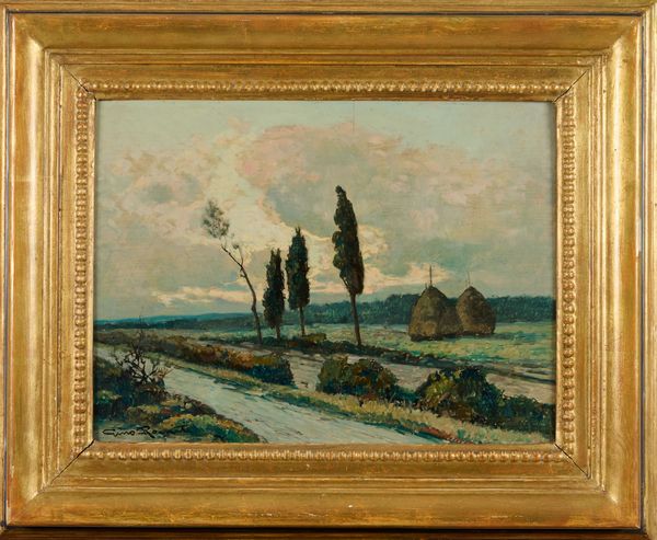 Gino Romiti : Paesaggio toscano  - Asta Arte Moderna e Contemporanea - Associazione Nazionale - Case d'Asta italiane