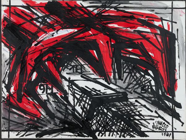 Vinicio Berti : Antagonista e costruzione positiva 9H-1H-5H  - Asta Arte Moderna e Contemporanea - Associazione Nazionale - Case d'Asta italiane