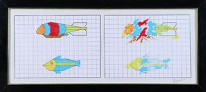 ALDO MONDINO : Doppia composizione  - Asta Arte Moderna e Contemporanea - Associazione Nazionale - Case d'Asta italiane