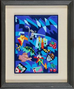 Ugo Nespolo - Deep blue