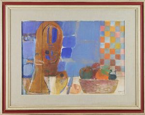 BRUNO SAETTI - Natura morta con pesce