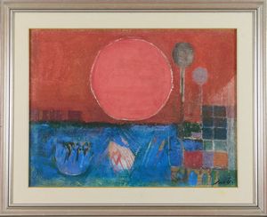 BRUNO SAETTI - Paesaggio col sole