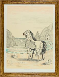 Giorgio de Chirico - Cavalli sulla riva del Tirreno