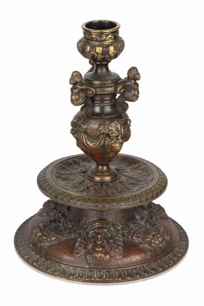 Candeliere  - Asta Cuprum. Reloaded. Bronzetti dal Medioevo all'800 - Associazione Nazionale - Case d'Asta italiane