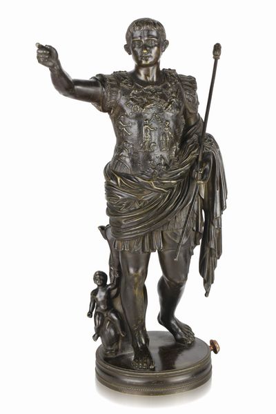 Benedetto Boschetti, Attribuito a : Augusto di Prima Porta  - Asta Cuprum. Reloaded. Bronzetti dal Medioevo all'800 - Associazione Nazionale - Case d'Asta italiane