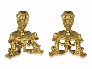 Niccolò Roccatagliata, Scuola di - Coppia di candelieri