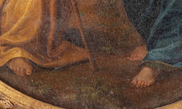 Sacra famiglia con palma - copia da RAFFAELLO, XVIII secolo  - Asta Mobili e Oggetti d'Arte dal XVII all'inizio del XX Secolo - Associazione Nazionale - Case d'Asta italiane