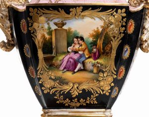 Vaso in ceramica - XIX secolo, firmato JACOBE PETIT  - Asta Mobili e Oggetti d'Arte dal XVII all'inizio del XX Secolo - Associazione Nazionale - Case d'Asta italiane