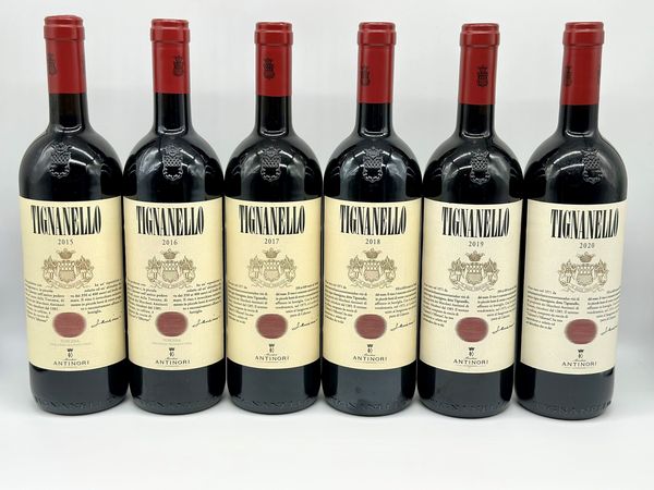Marchesi Antinori, Tignanello  - Asta Vini e Distillati. D'Annata, Pregiati e da Collezione - Associazione Nazionale - Case d'Asta italiane