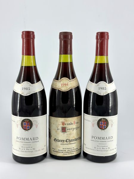 Domaine Jacqueson, Gevrey Chambertin -  Pommard S. Pere et Fils  - Asta Vini e Distillati. D'Annata, Pregiati e da Collezione - Associazione Nazionale - Case d'Asta italiane