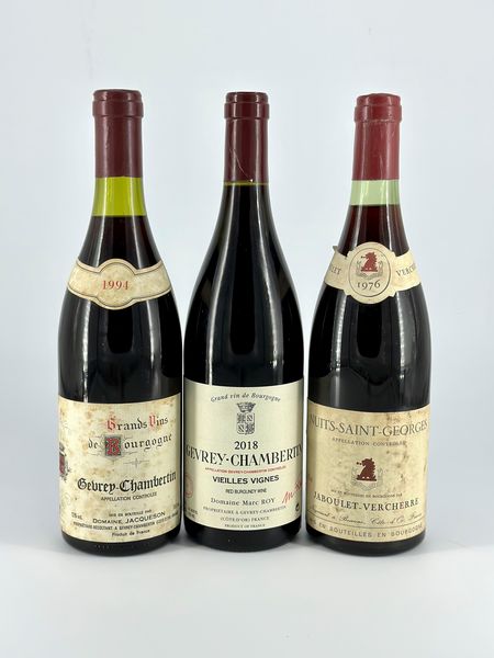 Domaine Marc Roy Gevrey-Chambertin Vieilles Vignes, Domaine Jacqueson, Gevrey-Chambertin, Jaboulet-Vercherre Nuits-Saint-Georges  - Asta Vini e Distillati. D'Annata, Pregiati e da Collezione - Associazione Nazionale - Case d'Asta italiane
