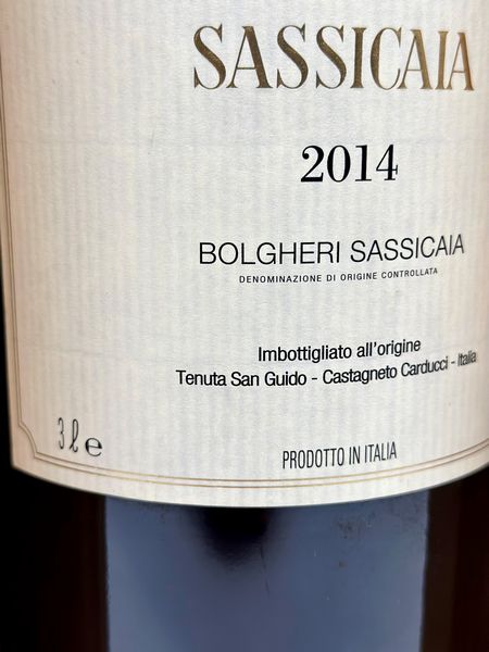 Tenuta San Guido, Sassicaia  - Asta Vini e Distillati. D'Annata, Pregiati e da Collezione - Associazione Nazionale - Case d'Asta italiane