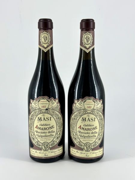 Masi Amarone, Recioto della Valpolicella  - Asta Vini e Distillati. D'Annata, Pregiati e da Collezione - Associazione Nazionale - Case d'Asta italiane