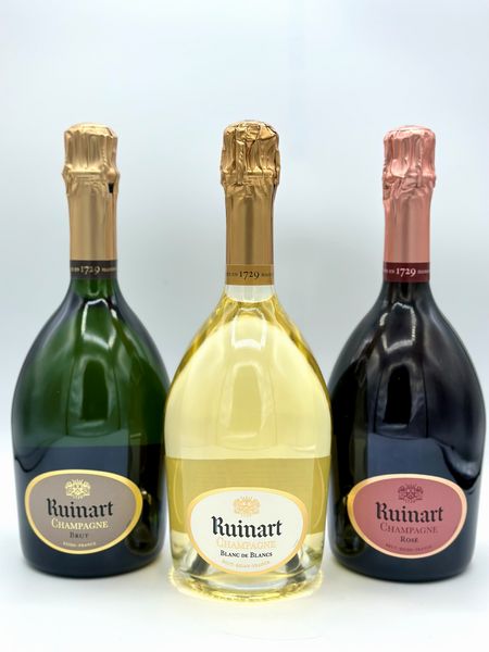 Ruinart R de Ruinart Brut, Ruinart Blanc de Blancs Brut, Ruinart Brut Rosé  - Asta Vini e Distillati. D'Annata, Pregiati e da Collezione - Associazione Nazionale - Case d'Asta italiane