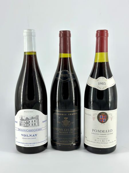 Pommard S. Pere et Fils , Savigny Les beaune Maldant, Volnay Carrè Courbin  - Asta Vini e Distillati. D'Annata, Pregiati e da Collezione - Associazione Nazionale - Case d'Asta italiane