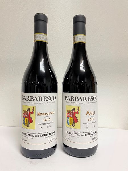 Produttori del Barbaresco, Montestefano Riserva - Asili Riserva  - Asta Vini e Distillati. D'Annata, Pregiati e da Collezione - Associazione Nazionale - Case d'Asta italiane