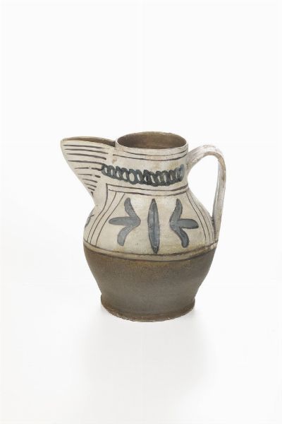 Boccale (panata).<BR>Viterbo, metà del XIV secolo.  - Asta Maioliche e Porcellane - Associazione Nazionale - Case d'Asta italiane