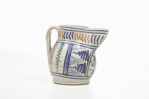 Boccale (panata).<BR>Lazio, XV secolo.<BR><BR>  - Asta Maioliche e Porcellane - Associazione Nazionale - Case d'Asta italiane