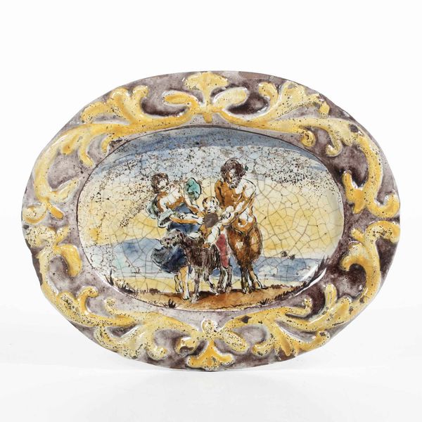 Piccolo vassoio ovale, XX secolo  - Asta Maioliche e Porcellane - Associazione Nazionale - Case d'Asta italiane
