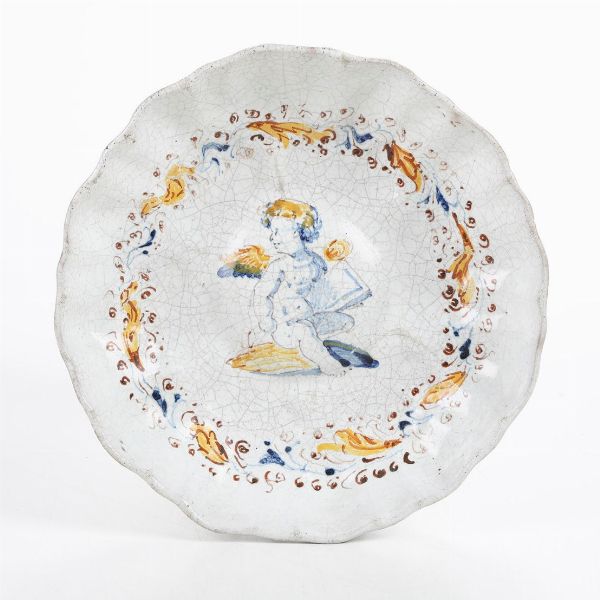 Crespina.<BR>Faenza, fine XVI inizio XVII secolo.  - Asta Maioliche e Porcellane - Associazione Nazionale - Case d'Asta italiane