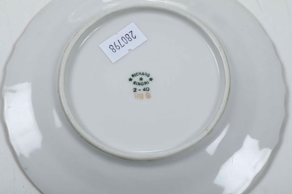 Servizio da tè.<BR>Doccia, Manifattura Richard Ginori, XX secolo.<BR>  - Asta Maioliche e Porcellane - Associazione Nazionale - Case d'Asta italiane