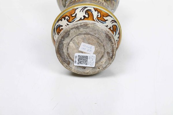 Albarello.<BR>Sicilia, Palermo (?), XIX-XX secolo.  - Asta Maioliche e Porcellane - Associazione Nazionale - Case d'Asta italiane