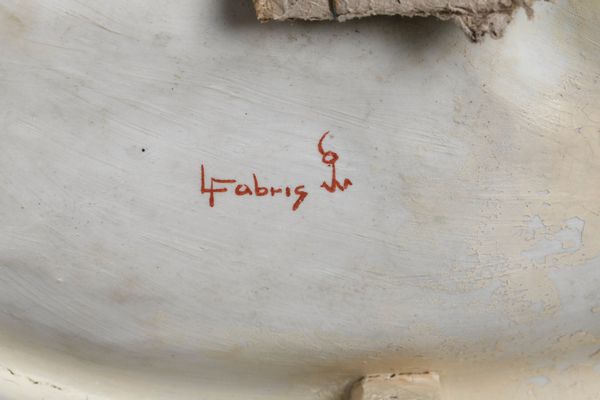 Scultura di fontana con coppia galante.<BR>Milano, Manifattura di Luigi Fabris, 1919-1942.  - Asta Maioliche e Porcellane - Associazione Nazionale - Case d'Asta italiane