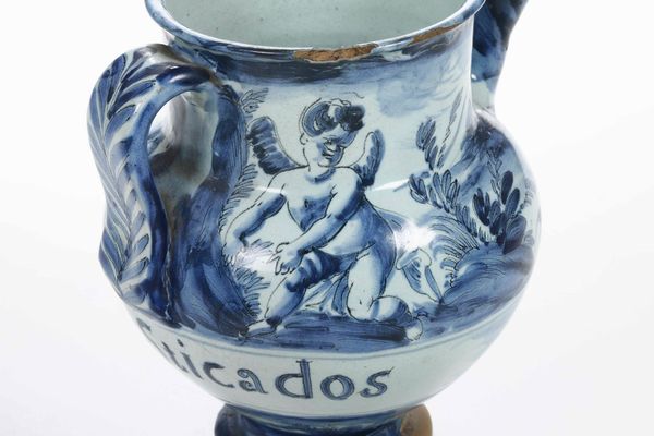 Orciolo.<BR>Savona, XVIII secolo.<BR>  - Asta Maioliche e Porcellane - Associazione Nazionale - Case d'Asta italiane