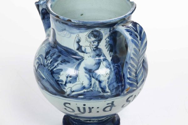 Orciolo.<BR>Savona, XVIII secolo.<BR>  - Asta Maioliche e Porcellane - Associazione Nazionale - Case d'Asta italiane