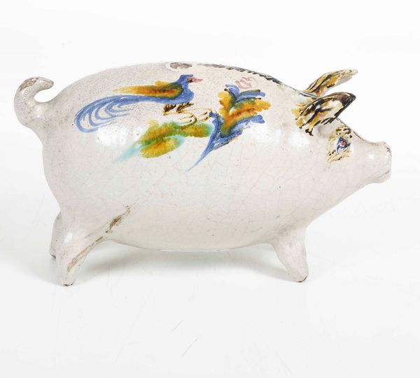 Maialino porta aceto.<BR>Italia centrale, XIX o XX secolo.  - Asta Maioliche e Porcellane - Associazione Nazionale - Case d'Asta italiane