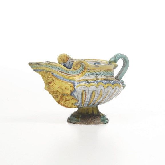 Salsiera.<BR>Deruta, XVI-XVII secolo.  - Asta Maioliche e Porcellane - Associazione Nazionale - Case d'Asta italiane