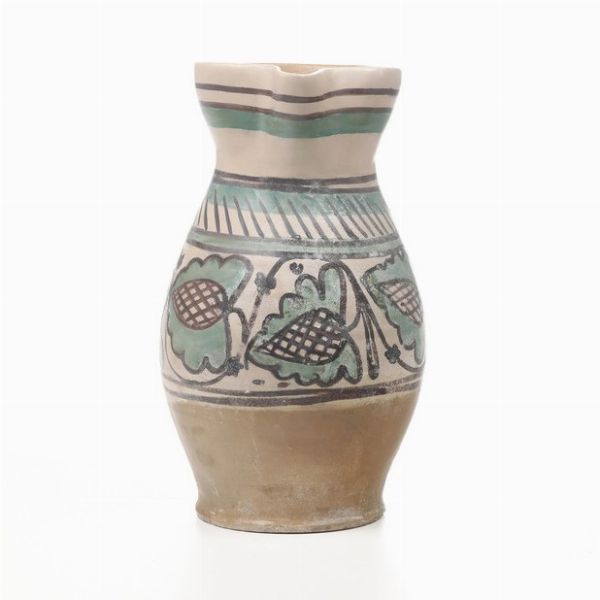 Boccale.<BR>Probabilmente Umbria, Orvieto, 1250-1350.  - Asta Maioliche e Porcellane - Associazione Nazionale - Case d'Asta italiane