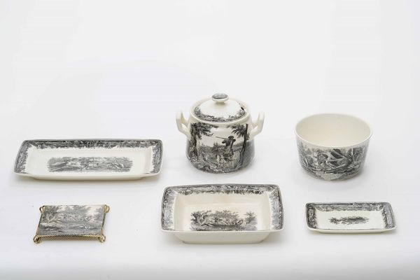 Lotto misto di ceramiche. <BR>Manifatture, Villeroy e Bosch, Bavaria e  Nove di Bassano, XX secolo.  - Asta Maioliche e Porcellane - Associazione Nazionale - Case d'Asta italiane