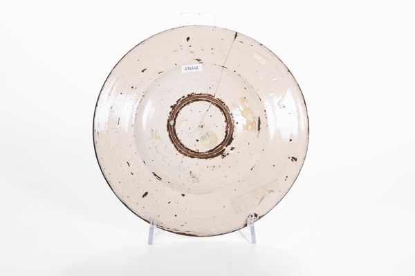 Piatto. <BR>Italia centrale, XIX secolo.  - Asta Maioliche e Porcellane - Associazione Nazionale - Case d'Asta italiane