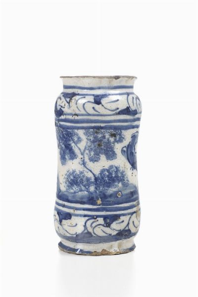 Albarello, XIX o XX secolo.<BR>  - Asta Maioliche e Porcellane - Associazione Nazionale - Case d'Asta italiane