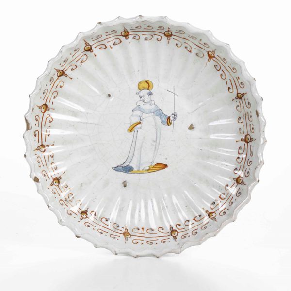 Coppa. <BR>Deruta, Simone Petrini (?), primo quarto del XVII secolo.  - Asta Maioliche e Porcellane - Associazione Nazionale - Case d'Asta italiane