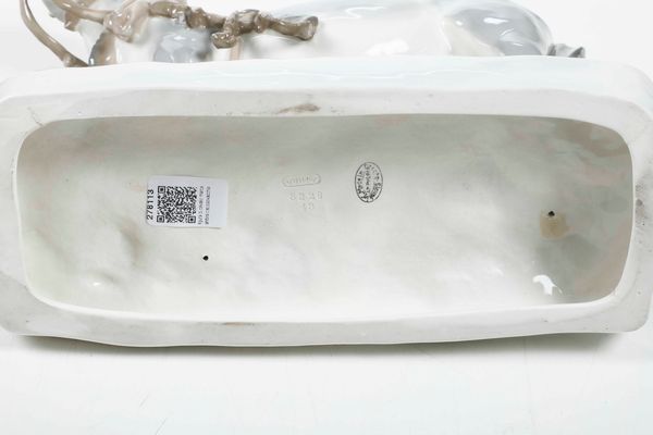 Scultura di cavallo.<BR>Boemia, Manifattura Amphora, XX secolo.  - Asta Maioliche e Porcellane - Associazione Nazionale - Case d'Asta italiane