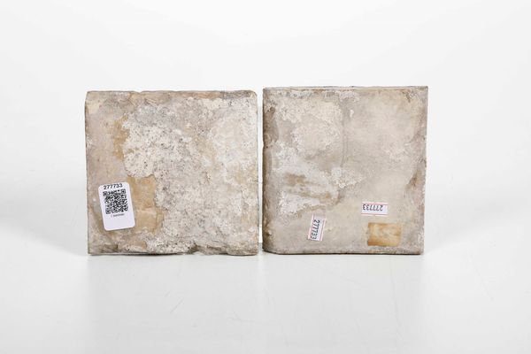 Coppia di piastrelle.<BR>Liguria (?), XIX-XX secolo.  - Asta Maioliche e Porcellane - Associazione Nazionale - Case d'Asta italiane