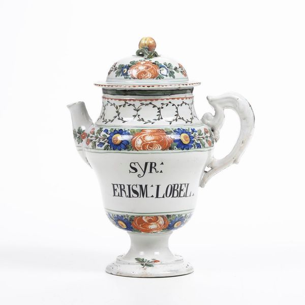 Orciolo con coperchio.<BR>Nove, Manifattura Antonibon, 1750-1770.  - Asta Maioliche e Porcellane - Associazione Nazionale - Case d'Asta italiane