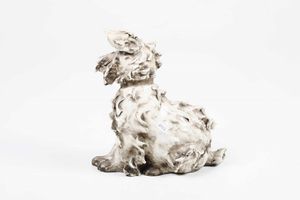 Figura di cane, XX secolo.  - Asta Maioliche e Porcellane - Associazione Nazionale - Case d'Asta italiane